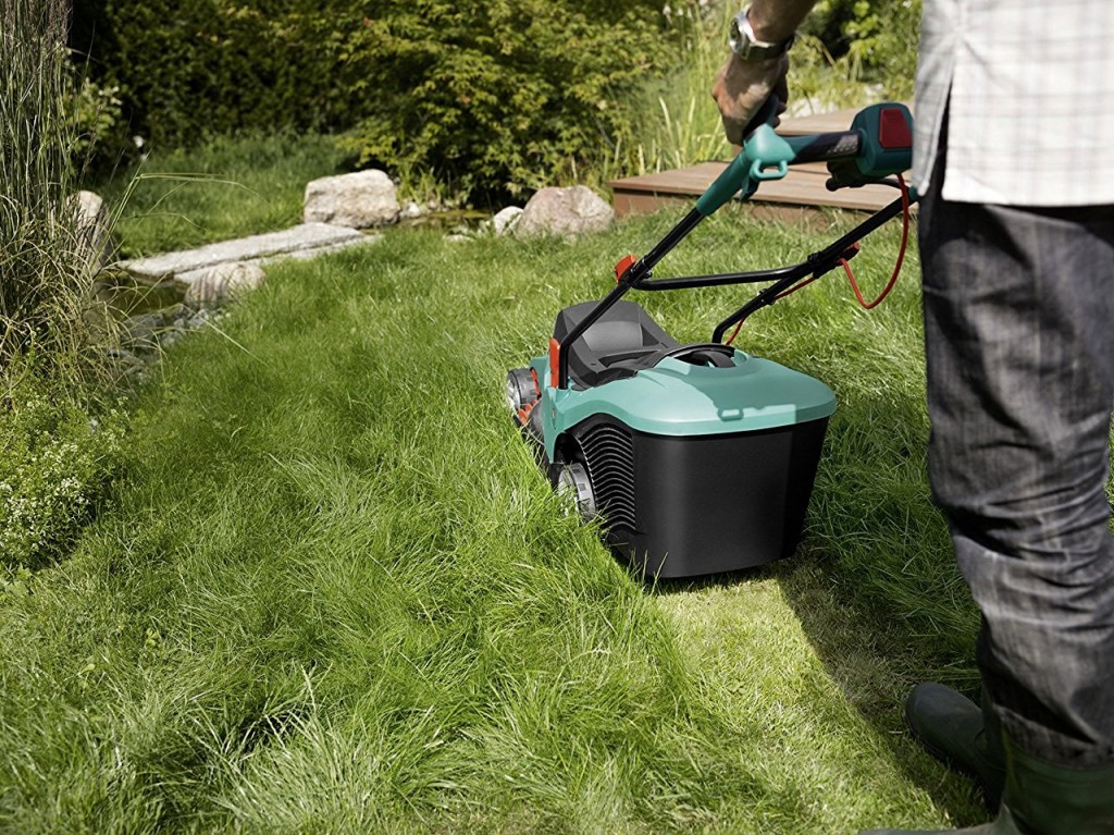 Tondeuse écologique pour grand gazon épais Bosch Rotak 43 avantage inconvénient